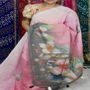 Linen  Cotton saree-LCS02