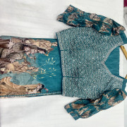 Chinon Crepe Designer saree-004