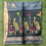 Pure Linen Jamdhani saree-PLJS05