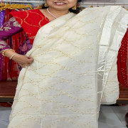 Viscose Georgette work saree-VGS03