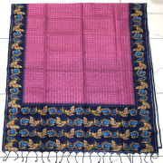Tanjore Paint Khadi Pattu Sarees-TKPS02