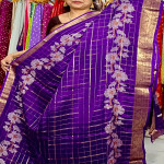 chinon-crepe-checks-saree-chcs05