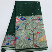 Semi Tusser Printed saree-STPS02