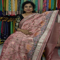 Glass Tissue Saree:Las4