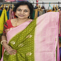 Green Silk Saree:-Gss04