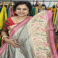 Semi Tusser Saree:-Sts02