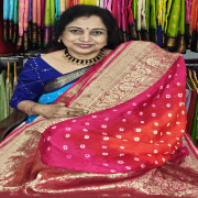 Chinon Bandhni Saree,No:-CBD02