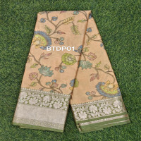 Benaras Tissue Digital print saree:BTDP01