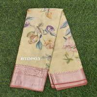 Benaras Tissue Digital print saree:BTDP03