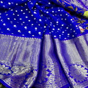 Fusion saree, Maslin Jamdhani with Gadwal-FMG012