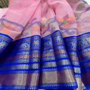 Fusion saree, Maslin Jamdhani with Gadwal-FMG013
