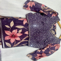 Chinon Crepe Designer saree-008