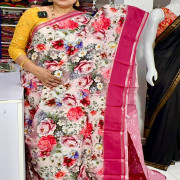 Mysore Crepe Printed Saree-MCPS02