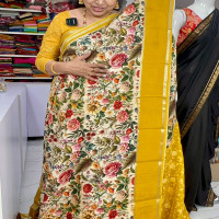 Mysore Crepe Printed Saree-MCPS07