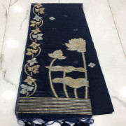 Khadi  Jamdhani saree-KHJS03