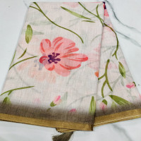 Linen Digital Saree-LDS03