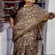 Pure Cotton Kota Azhrakh Print Saree-PCKA013