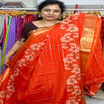 Chinon Crepe Checks Saree-CHCS02