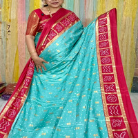 Advance Booking French Crepe Bandhini Foil   Print-FSS09