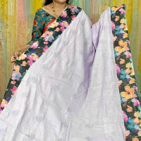 Designer Linen Saree-DLS03