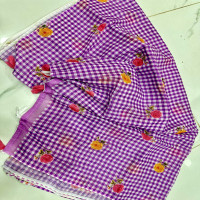 Vintage Linen Checks saree-VLCH03