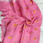 vintage-linen-checks-saree-vlch04
