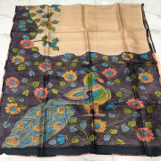 Pure Tusser Designer Saree-PTDS03