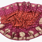 chinon-bandhini-checks-saree-chbs01