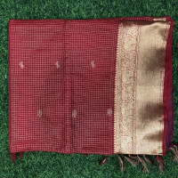Clearance Sale Vintage Checks Saree-VCS06