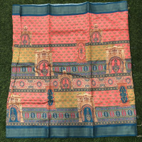 Tusser Printed Sarees-TPS07
