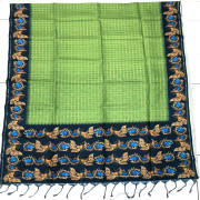 Tanjore Paint Khadi Pattu Sarees-TKPS05