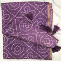 Silk Kota Tissue Bandhini Sarees-SKTB04