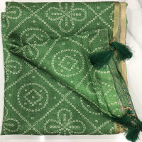 Silk Kota Tissue Bandhini Sarees-SKTB06