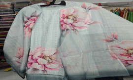 Chikankari linen Cotton
