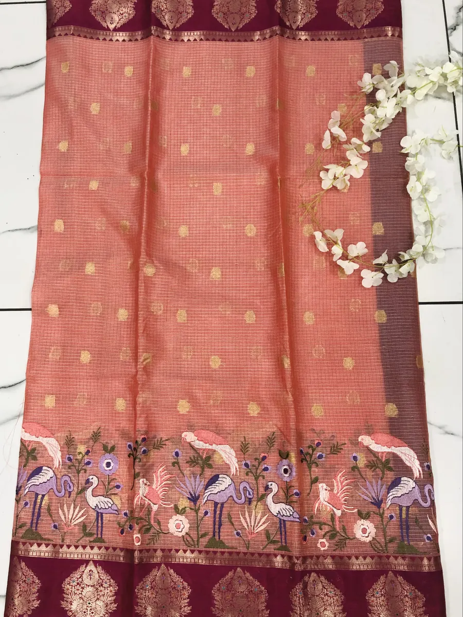 Silk Kota Work Sarees