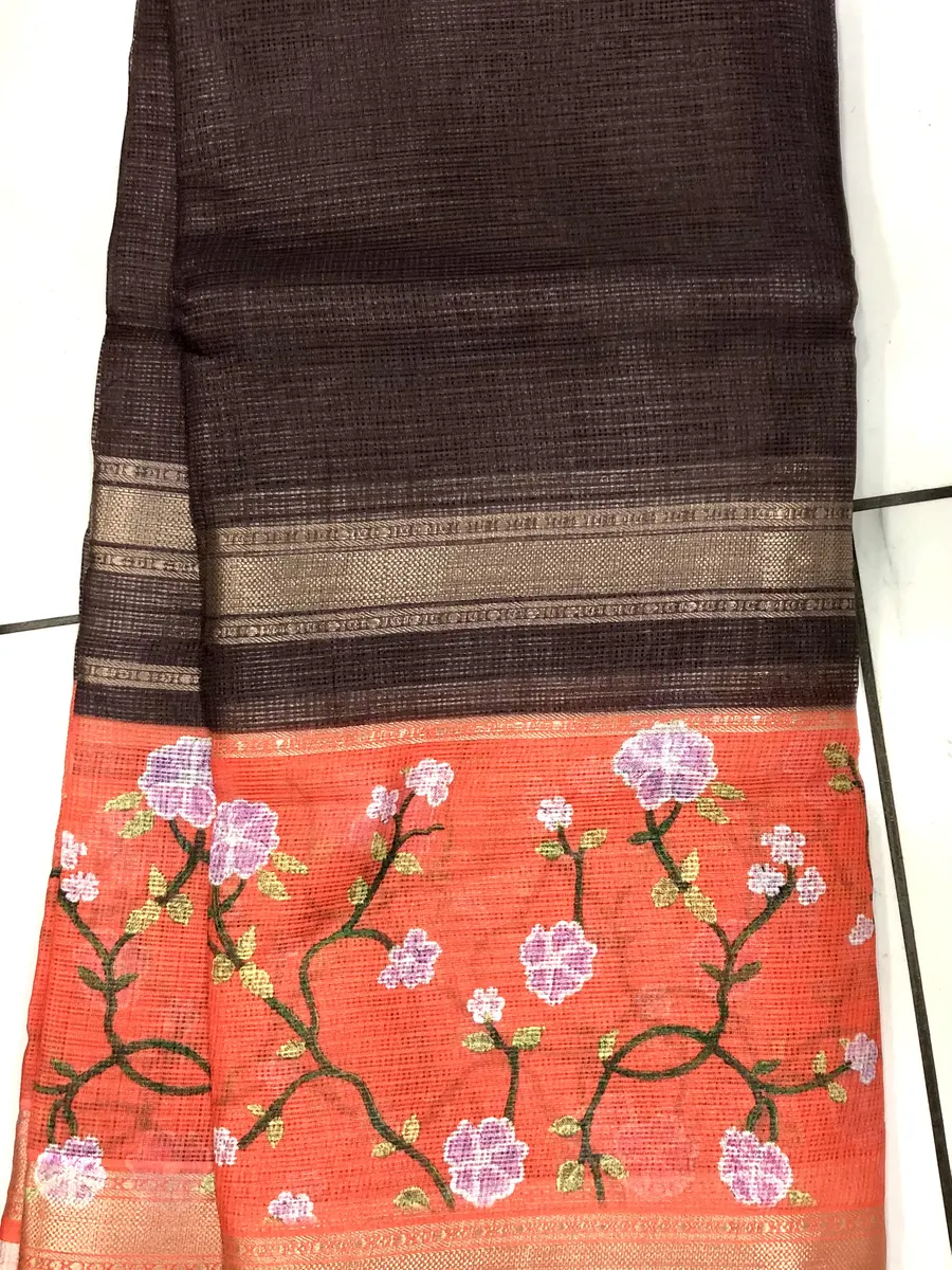 Silk Kota Tanjore Paint Sarees