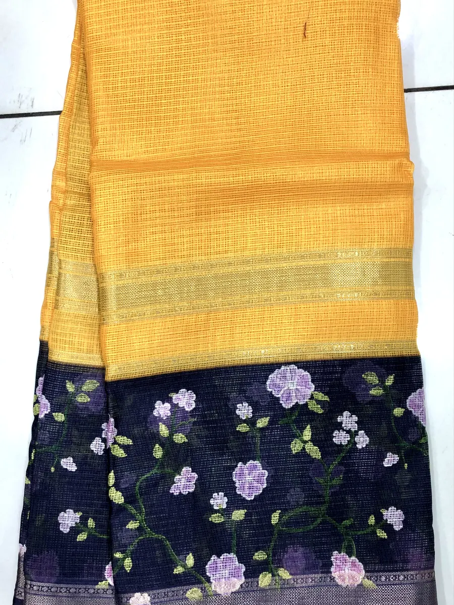 Silk Kota Tanjore Paint Sarees