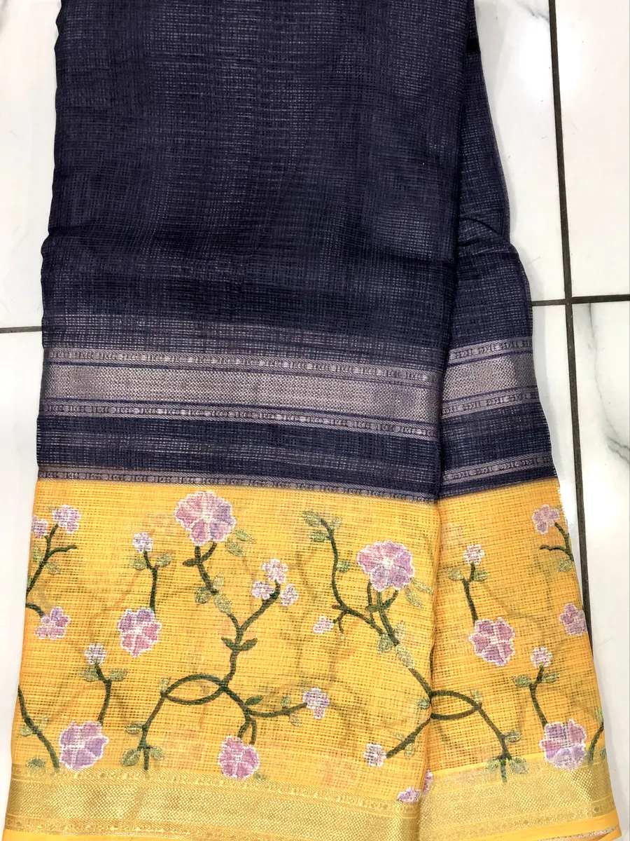 Silk Kota Tanjore Paint Sarees