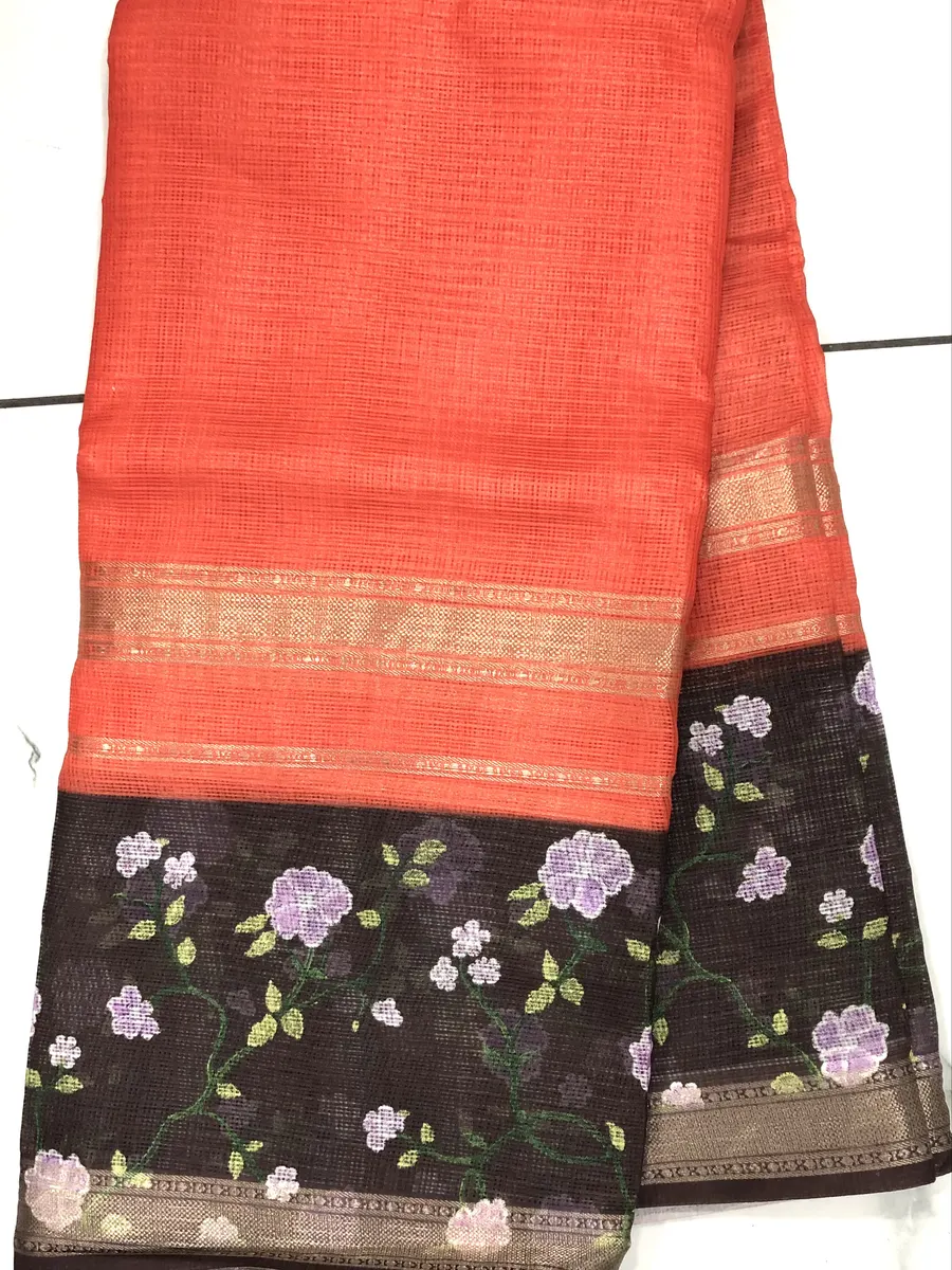Silk Kota Tanjore Paint Sarees