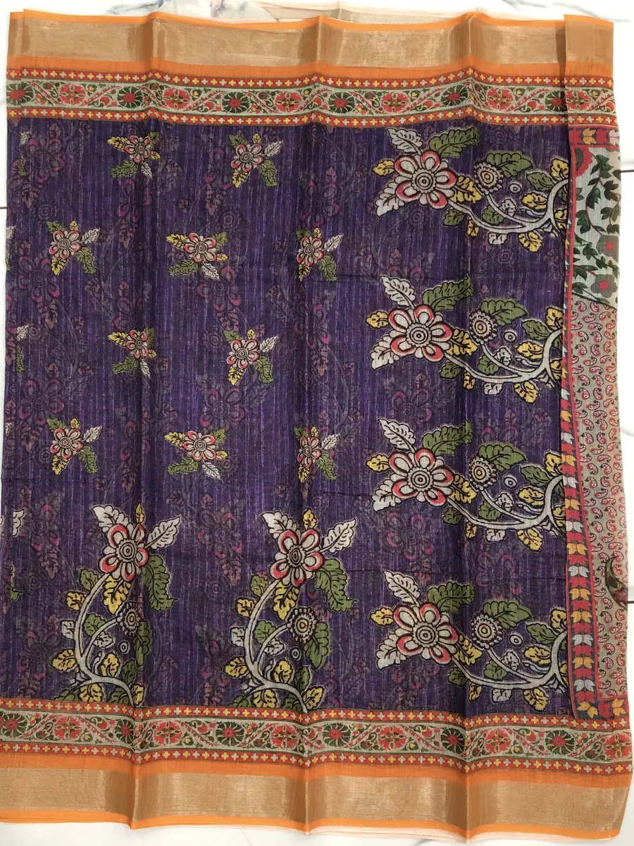 Linen Prints Sarees
