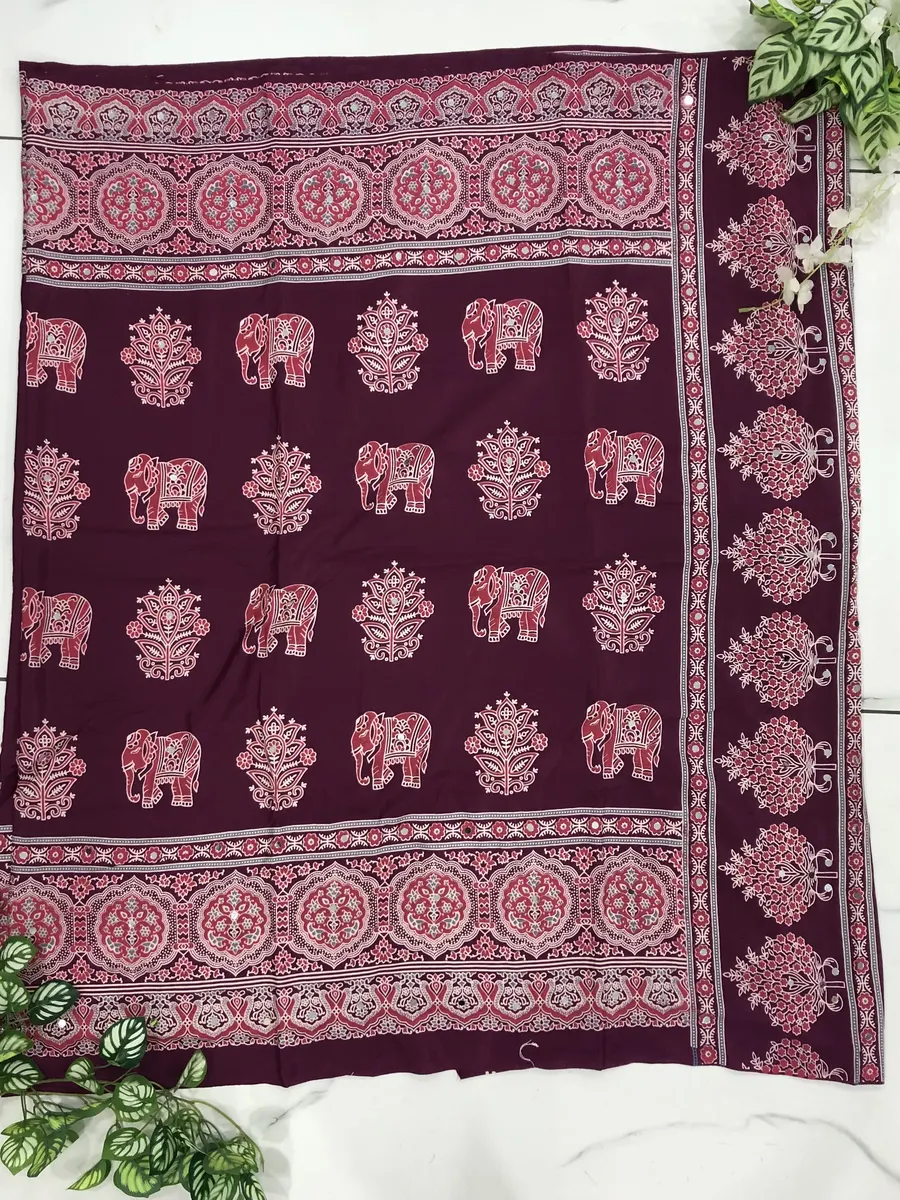 Model Silk Azhrakh With Mirror Work sarees