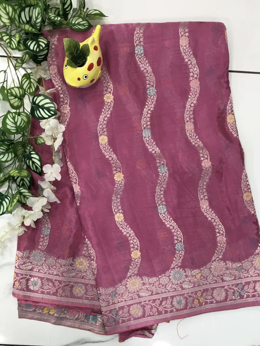Benaras Chinon Crepes Sarees