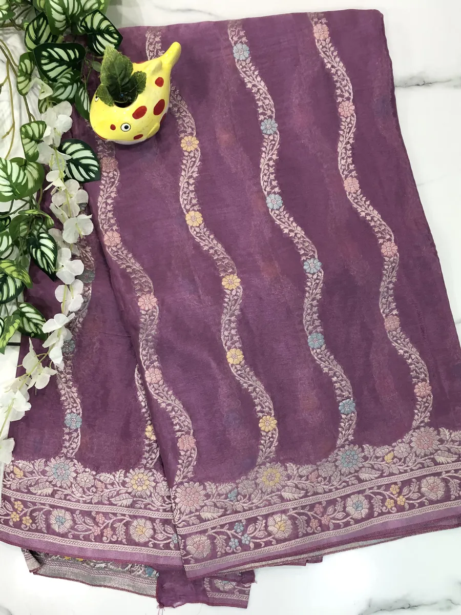 Benaras Chinon Crepes Sarees