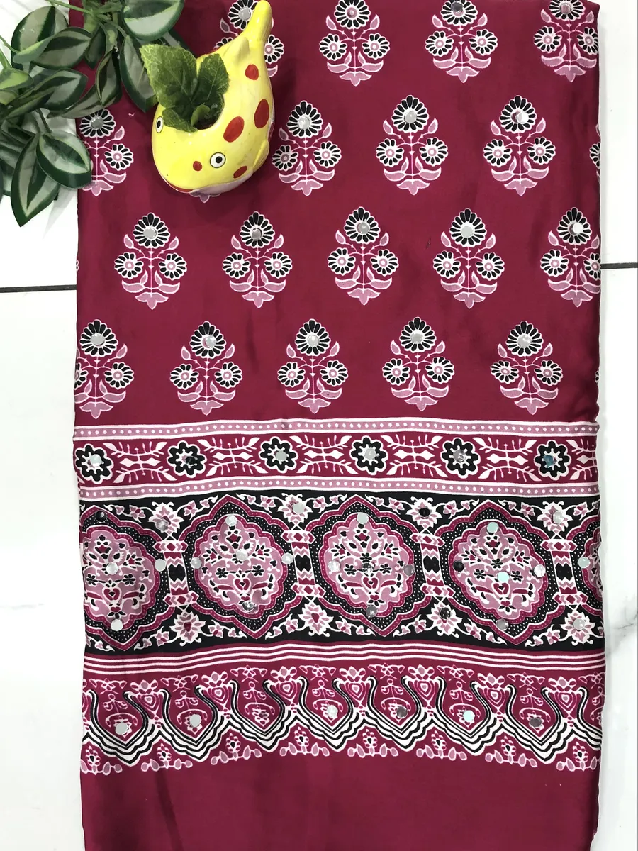Model Silk Azhrakh With Mirror Work sarees