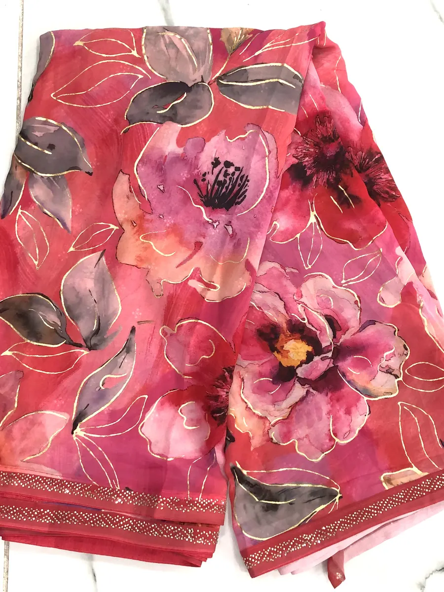 French Chiffon Sarees