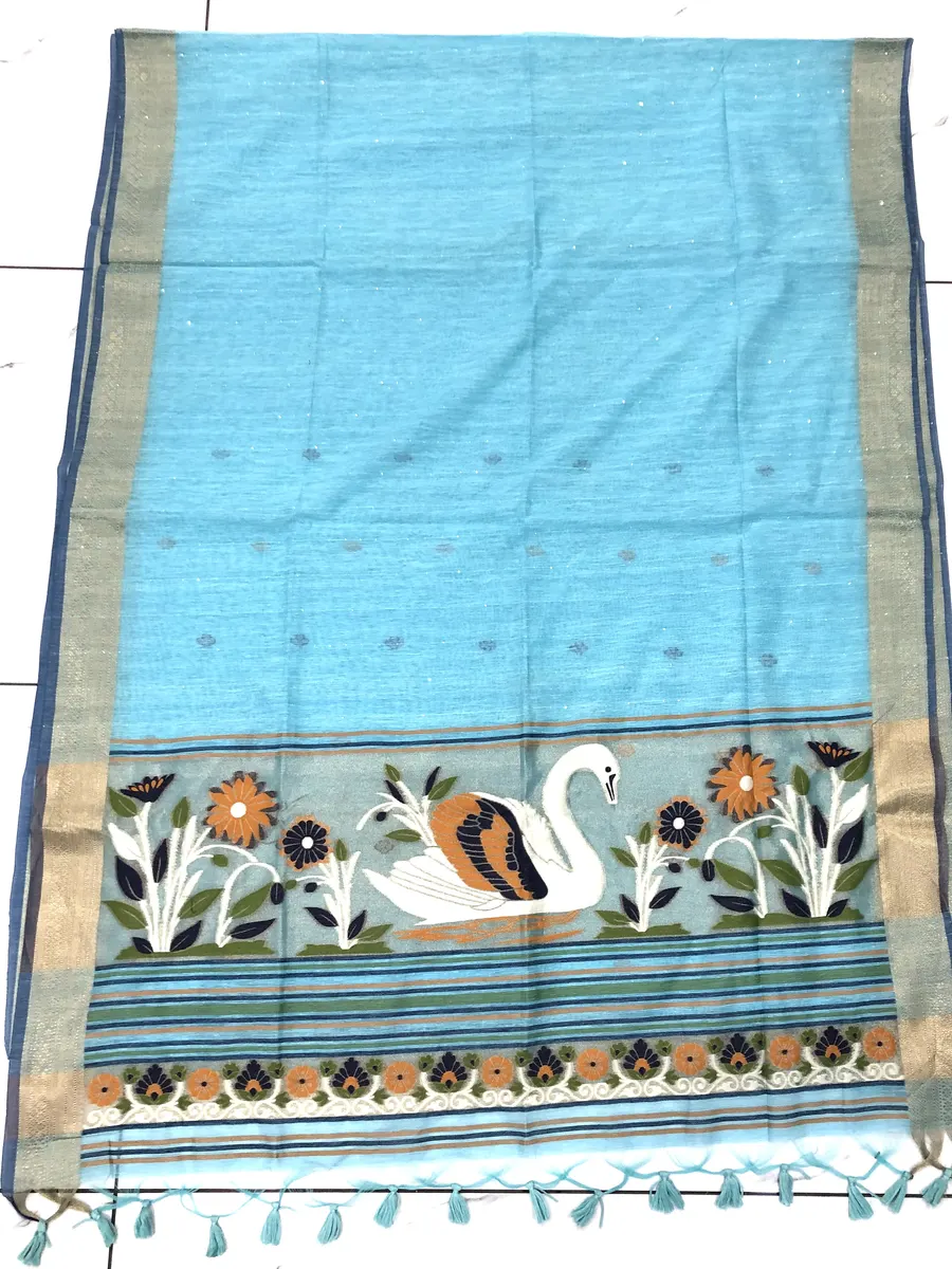 Bailu Cotton With Maslin Sarees