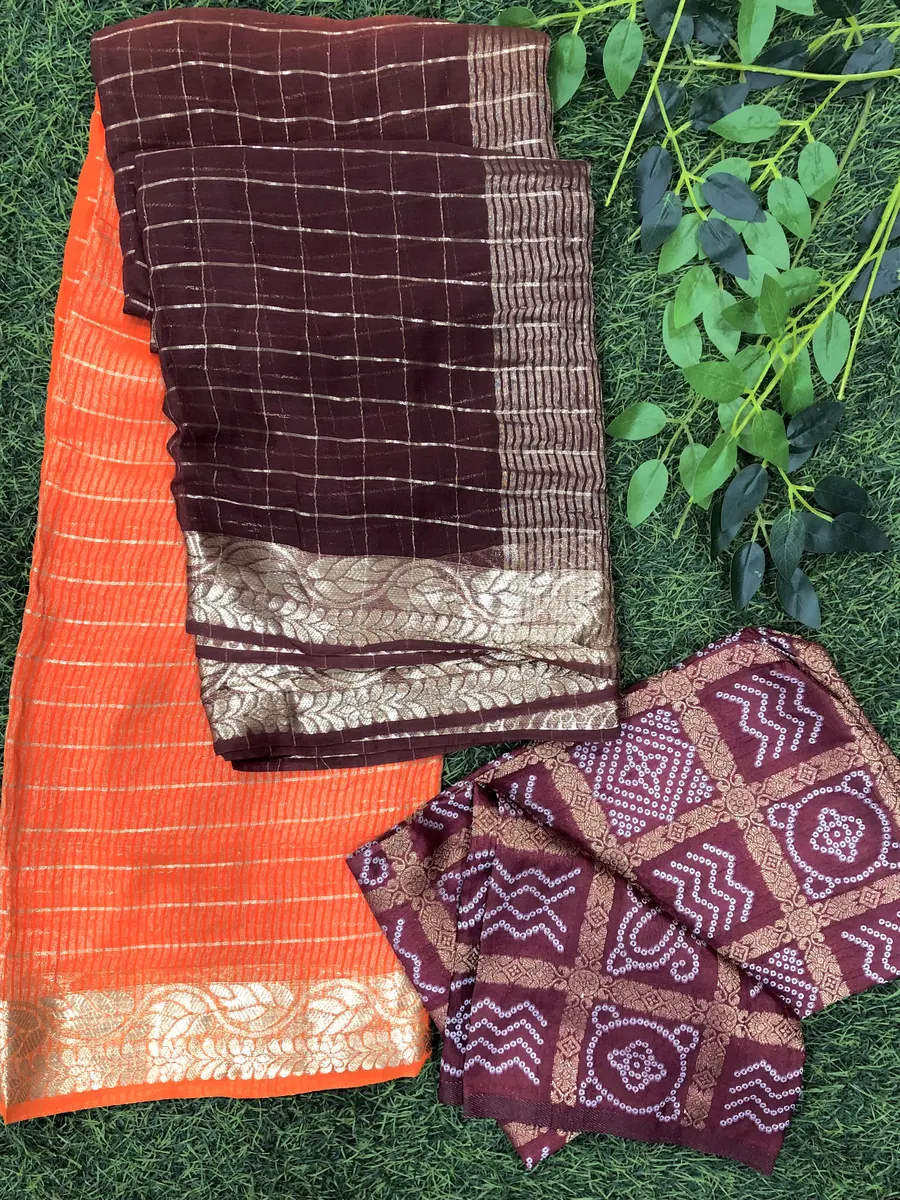 2 D Georgette Sarees