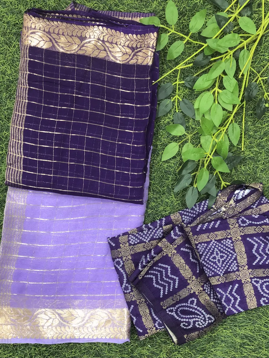 2 D Georgette Sarees