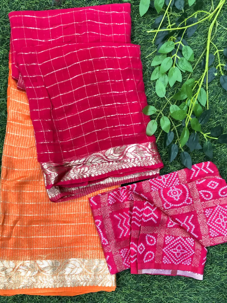 2 D Georgette Sarees