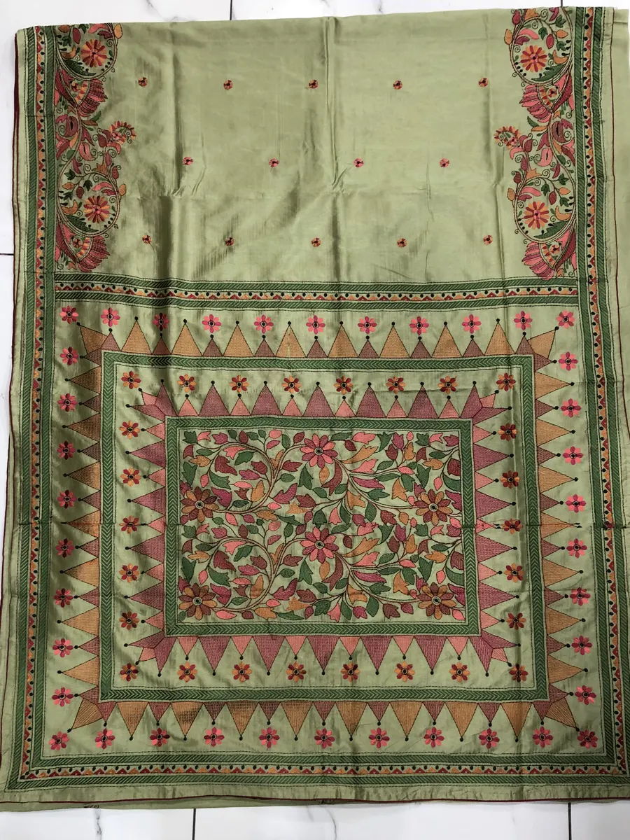 Tusser Handwork Sarees